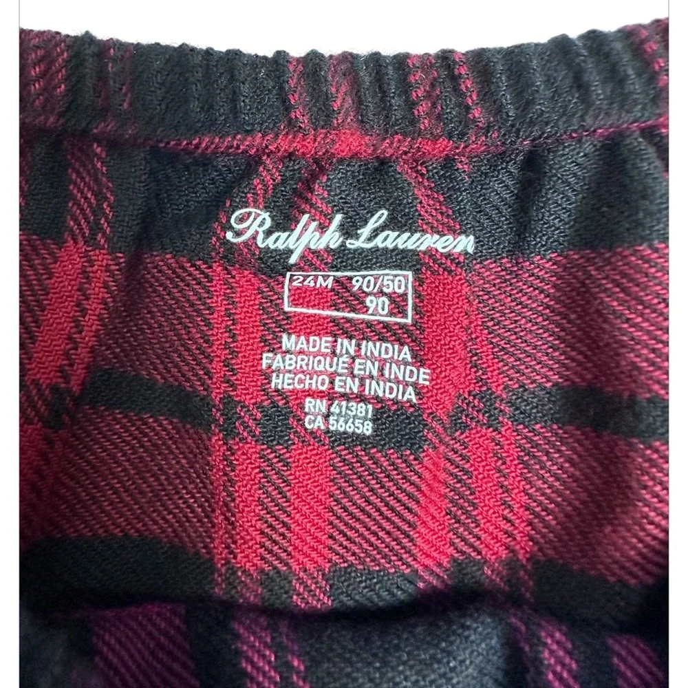 RALPH LAUREN Baby Girls Plaid‎ Cotton Twill Shirtdress & Bloomer SIZE 24Months